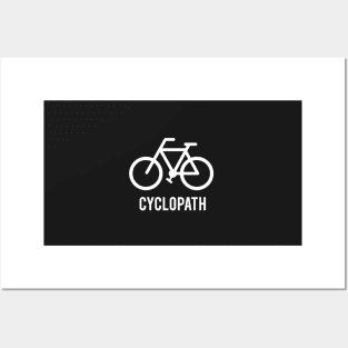 Cyclopath, bicycle black t-shirt, cyclist black shirt Posters and Art